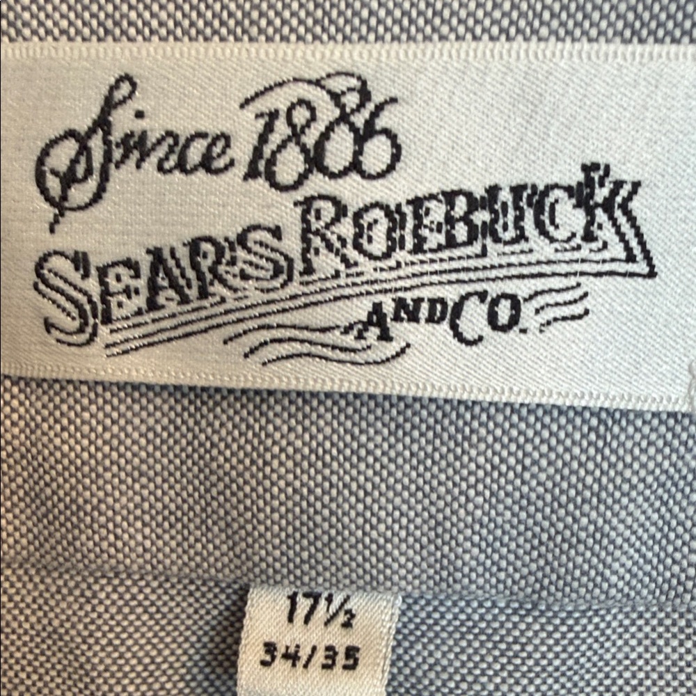 Sears Roebuck Men's Elegant Gray Dress Shirt